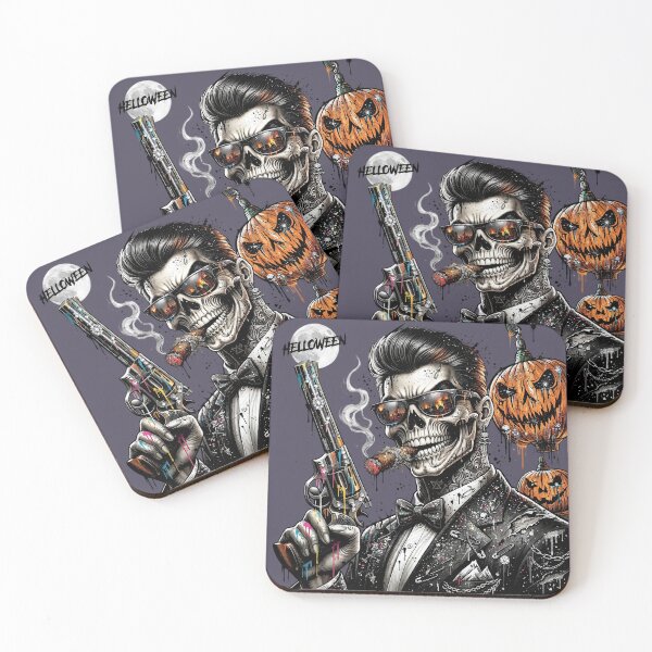 Item preview, Halloween Skeleton Gentleman Revolver Pumpkin Cigar designed and sold by Voodoo Store Paranormal Collections.