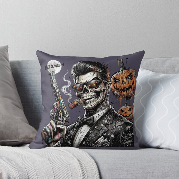 Item preview, Halloween Skeleton Gentleman Revolver Pumpkin Cigar designed and sold by Voodoo Store Paranormal Collections.