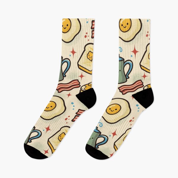 Item preview, Cute Breakfast Food Pattern with Eggs and Pancakes designed and sold by PunchDrop.