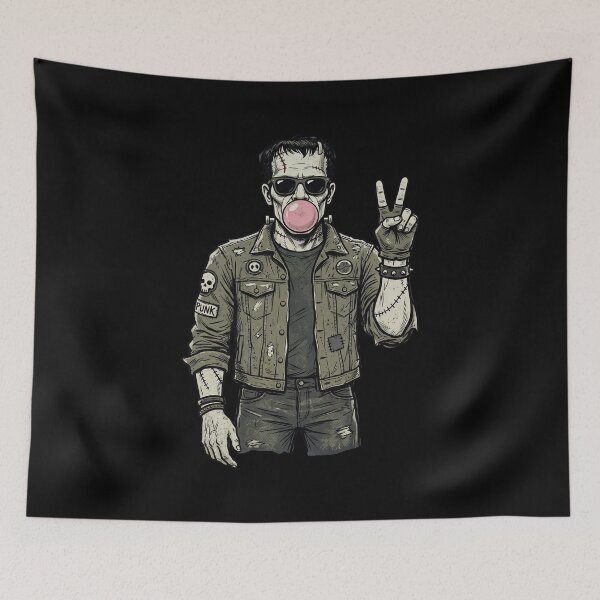 Item preview,  Frankenstein Monster Retro Horror Illustration designed and sold by TeeARTHY.