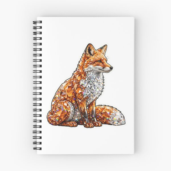 Item preview, Fox Crystal Sticker - Amber Orange Body And Clear Diamond Chest designed and sold by Crystal Critters .