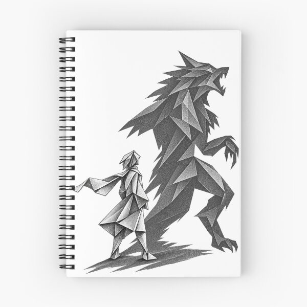 Item preview, Origami Werewolf Shadow – Dark Fantasy Paper Art - PLUSHIWORLD designed and sold by PLUSHIWORLDtm.