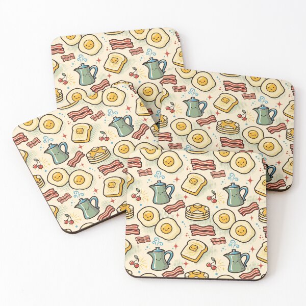 Item preview, Cute Breakfast Food Pattern with Eggs and Pancakes designed and sold by PunchDrop.