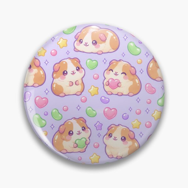 Item preview, Cute Kawaii Gummy Guinea Pig Pastel Candy Pattern designed and sold by Soft Berry Studio.