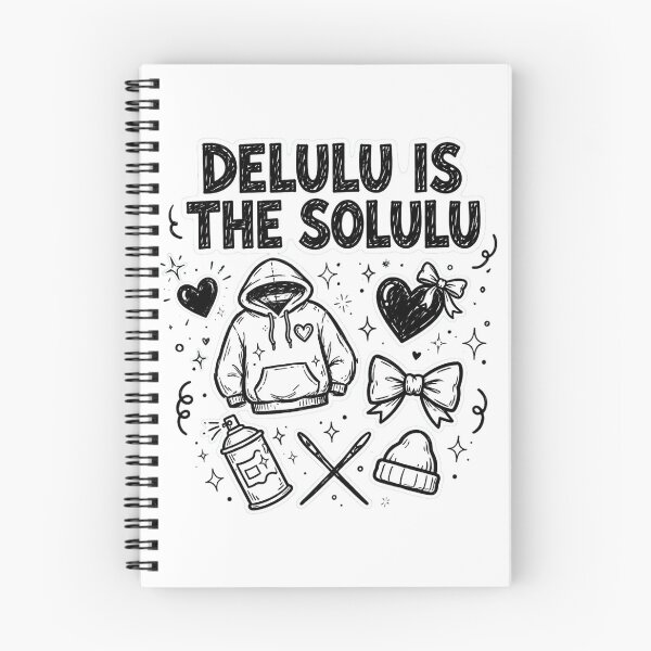 Item preview, Black Delulu Is The Solulu Hoodie Bow Streetwear Doodle Shirt designed and sold by TRIION.