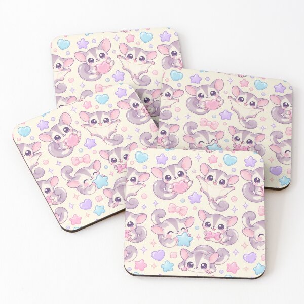 Item preview, Cute Kawaii Gummy Sugar Glider Pastel Candy Pattern designed and sold by Soft Berry Studio.