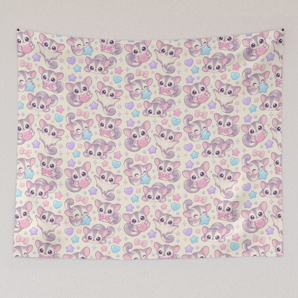 Item preview, Cute Kawaii Gummy Sugar Glider Pastel Candy Pattern designed and sold by Soft Berry Studio.