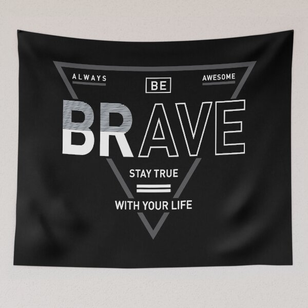 Item preview, Be Brave Stay True Geometric Lettering designed and sold by radhakidesign.