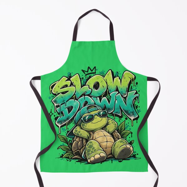 Item preview, Slow Down - Kawaii Turtle Graffiti Streetwear designed and sold by Visual Dept..