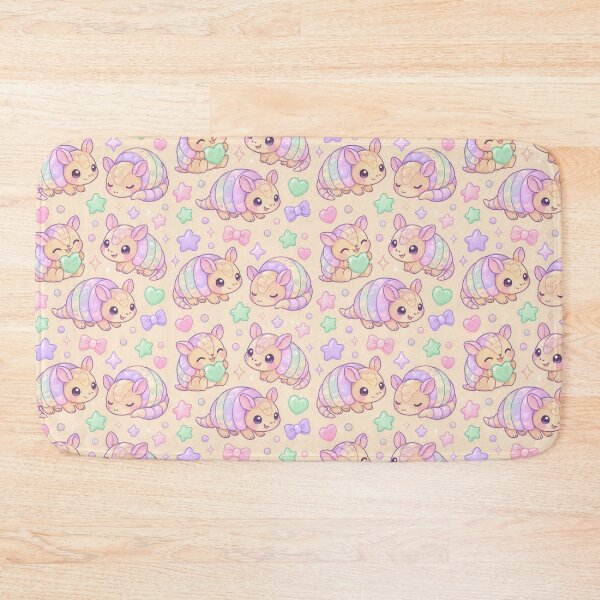 Item preview, Cute Kawaii Gummy Armadillo Pastel Candy Pattern designed and sold by Soft Berry Studio.