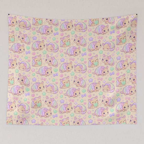 Item preview, Cute Kawaii Gummy Armadillo Pastel Candy Pattern designed and sold by Soft Berry Studio.