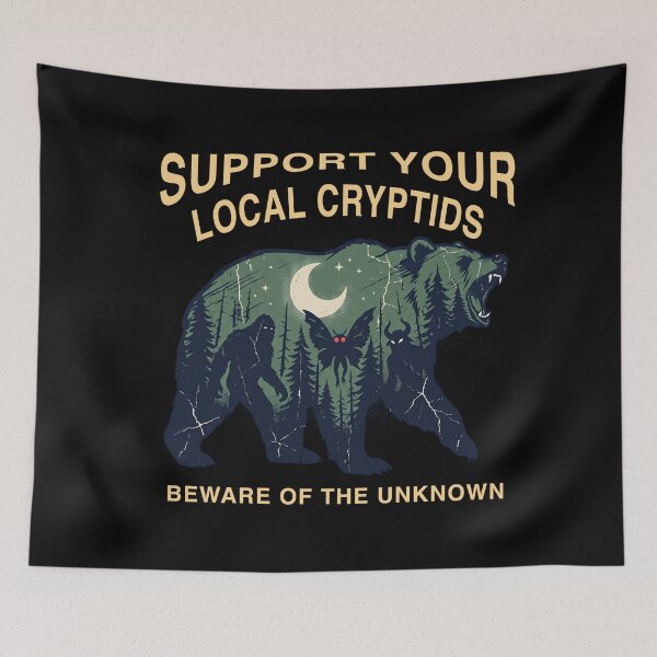 Item preview, Support Your Local Cryptids Vintage Art  designed and sold by TeeARTHY.