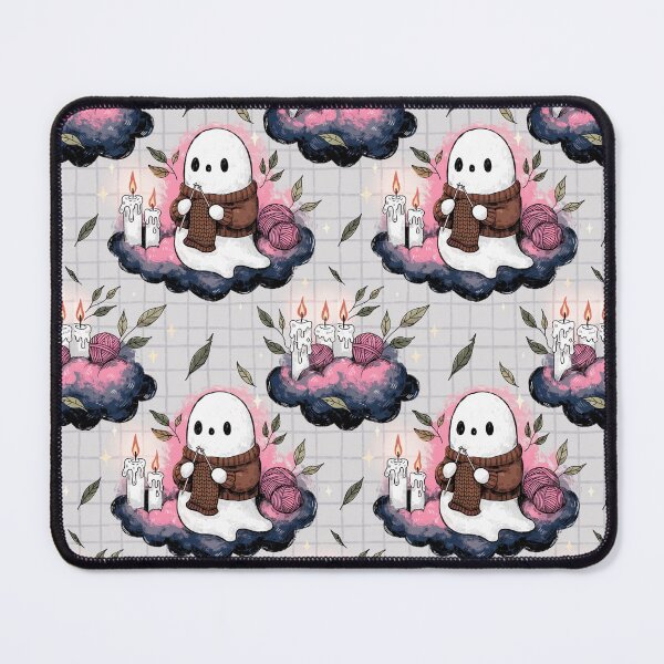 Item preview, Cozy Ghost Knitting Halloween Seamless Pattern designed and sold by Camel & Quirk.