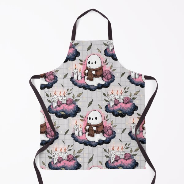 Item preview, Cozy Ghost Knitting Halloween Seamless Pattern designed and sold by Camel & Quirk.
