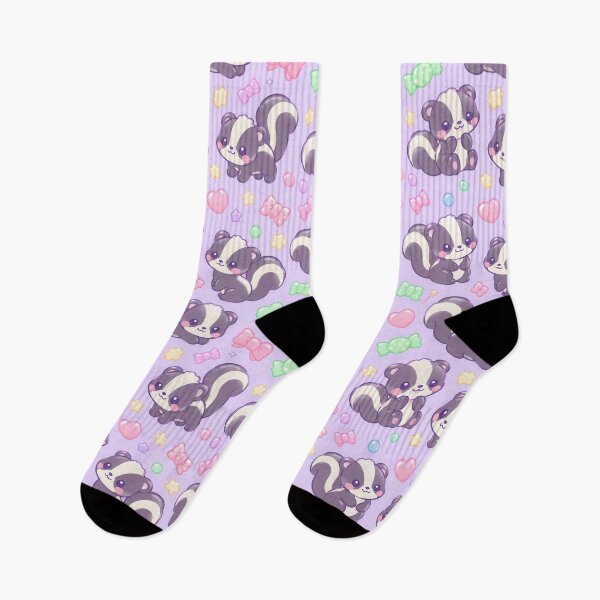 Item preview, Cute Kawaii Gummy Skunk Pastel Candy Pattern designed and sold by Soft Berry Studio.