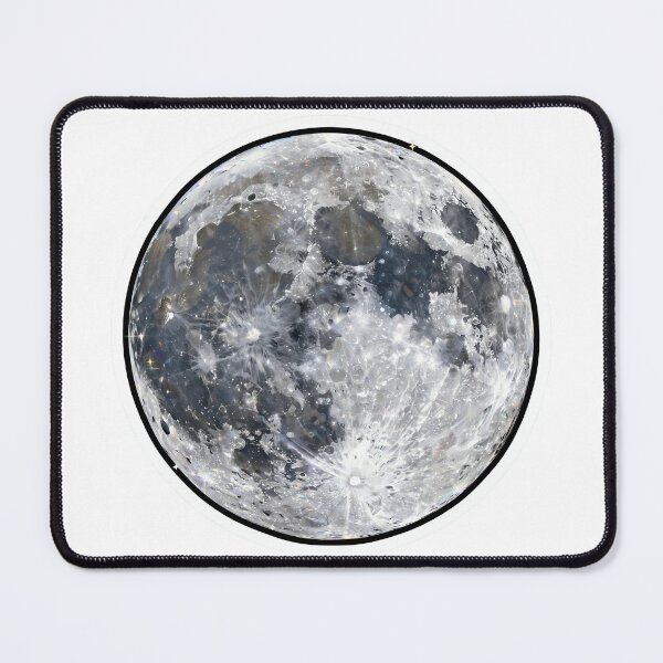 Item preview, Full Moon Crystal Sticker - Realistic Crater Detailed Diamond Moon designed and sold by Crystal Critters .