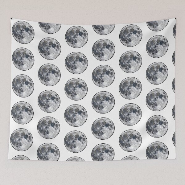Aperçu de l'œuvre Autocollant Cristal Pleine Lune - Cratère réaliste détaillé Lune en diamant créée et vendue par Crystal Critters .