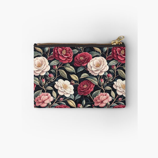 Item preview, Winter Camellia Dark Botanical Pattern designed and sold by Storybook Botanica.