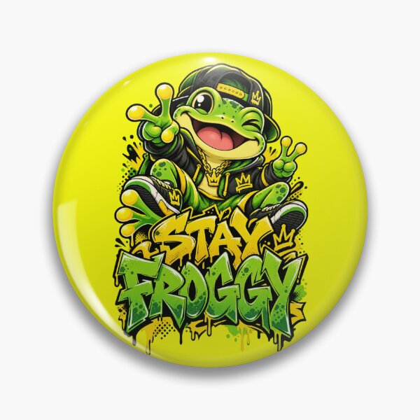 Item preview, Stay Froggy - Kawaii Frog Graffiti Streetwear designed and sold by Visual Dept..