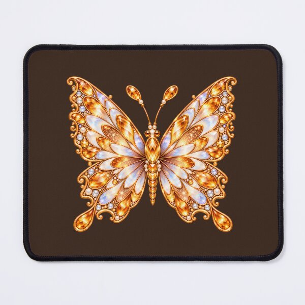 Item preview, Citrine Fantasy Butterfly – Golden Iridescent Crystal Wings designed and sold by HO•Designs.