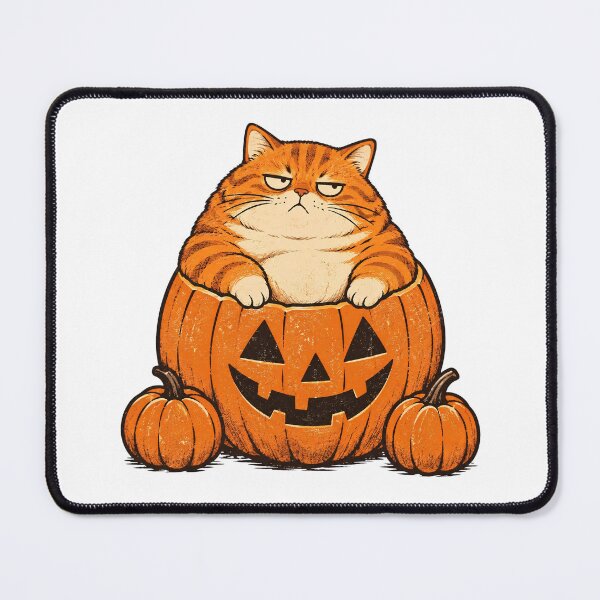 Item preview, Sassy Orange Cat in Jack O Lantern Funny Halloween Pumpkin Retro Cat designed and sold by abdelski.
