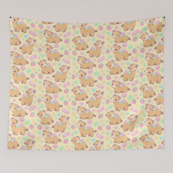 Item preview, Cute Kawaii Gummy Camel Pastel Candy Pattern designed and sold by Soft Berry Studio.