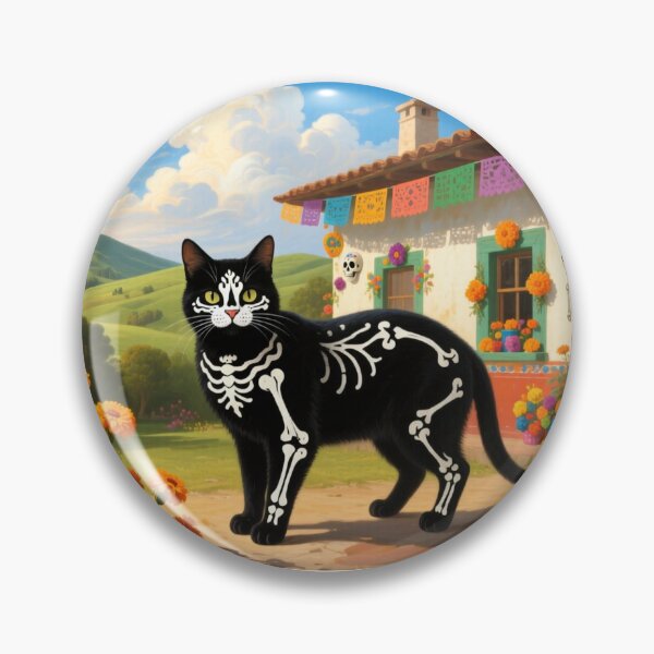Artikelvorschau, Dia de los Muertos cat entworfen und verkauft von Talpha.