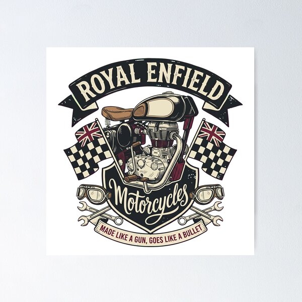 Aperçu de l'œuvre L'héritage de Royal Enfield Motorcycle depuis 1901 créée et vendue par enzoade.