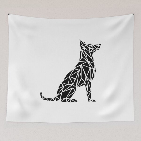 Item preview, Black Geometric Dog designed and sold by Espyr.Art.