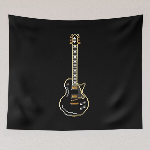 Item preview, Guitar Pixel Art – Retro Electric Guitar Design designed and sold by OpenTabsDesigns.