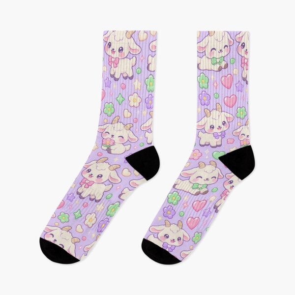 Item preview, Cute Kawaii Gummy Goat Pastel Candy Pattern designed and sold by Soft Berry Studio.