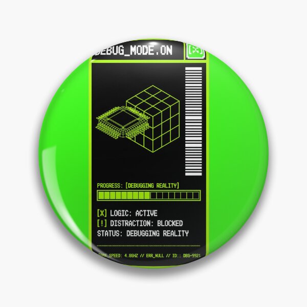 Artikelvorschau, : DEBUG_MODE.ON - Debugging Reality - Brutalist Programmer System Card v9921 entworfen und verkauft von Aisha Reda.