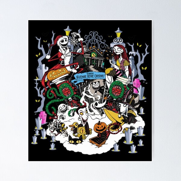 Item preview, The Nightmare Before Christmas Halloween Collage designed and sold by Remontadarnia.