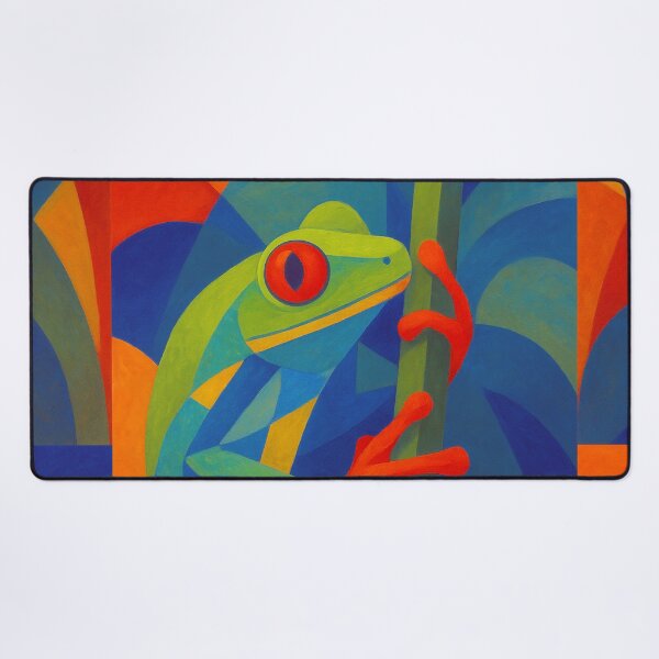 Item preview, Red Eyed Tree Frog Painting – Tropical Rainforest Wildlife Art designed and sold by GalleryKauffeld.