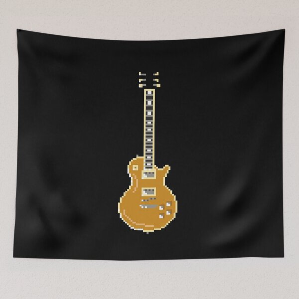 Item preview, Guitar Pixel Art – Retro Electric Guitar Design designed and sold by OpenTabsDesigns.