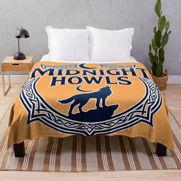 Item preview, Midnight Howls - Celtic Wolf Howling at the Moon Emblem - Dark Blue Fantasy Design designed and sold by Creative StudioK.