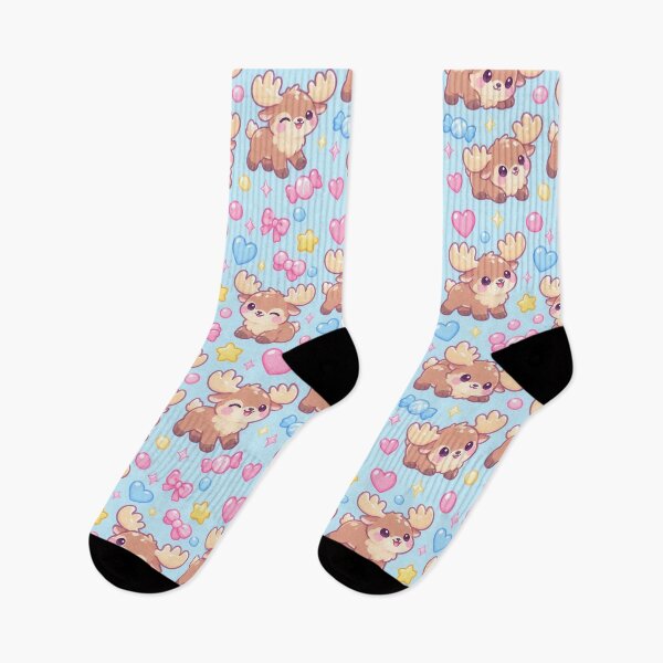 Item preview, Cute Kawaii Gummy Moose Pastel Candy Pattern designed and sold by Soft Berry Studio.