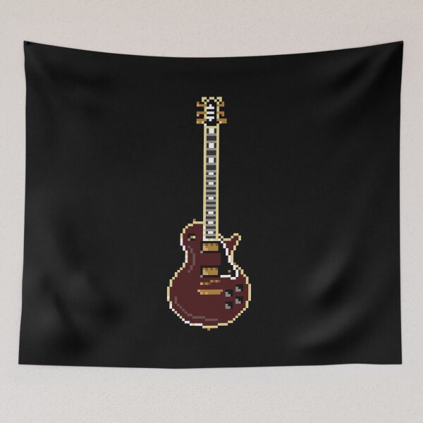 Item preview, Guitar Pixel Art – Retro Electric Guitar Design designed and sold by OpenTabsDesigns.