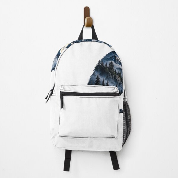Item preview, Wolf Moonlit Mountain Silhouette – Wilderness Double Exposure designed and sold by okay 2 look .