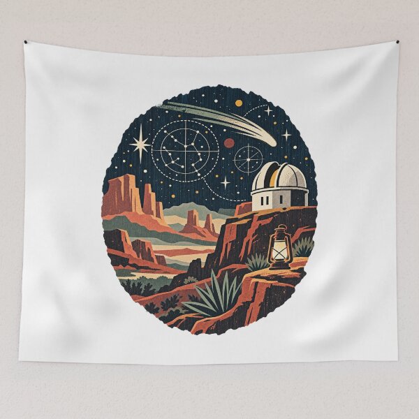 Item preview, Desert Stargazer Observatory Vintage Astronomy Night Sky designed and sold by Tininai.