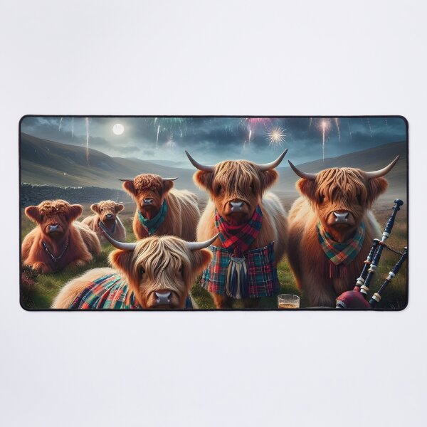 Artikelvorschau, Hogmanay Ceilidh mit Hochlandkühen entworfen und verkauft von Sybille-Yates.