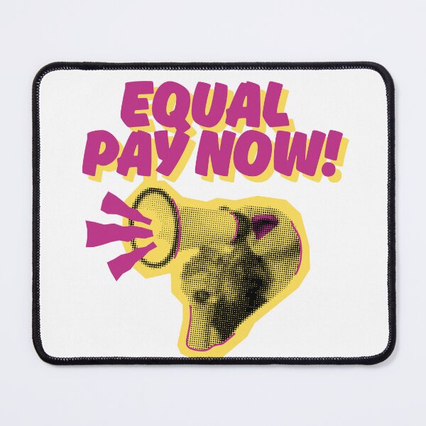Item preview, Equal Pay Now Halftone Megaphone Collage designed and sold by Fani*.