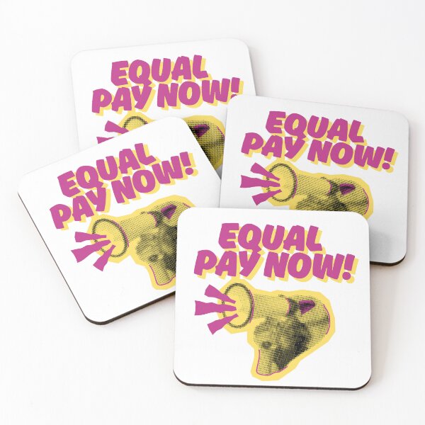 Item preview, Equal Pay Now Halftone Megaphone Collage designed and sold by Fani*.