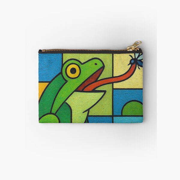 Item preview, Frog catching a Fly with its tongue - a Geometric illustration. designed and sold by GalleryKauffeld.