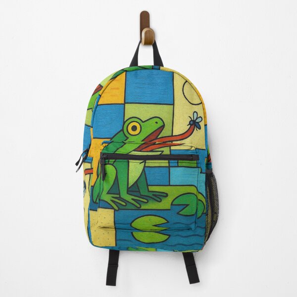 Item preview, Frog catching a Fly with its tongue - a Geometric illustration. designed and sold by GalleryKauffeld.