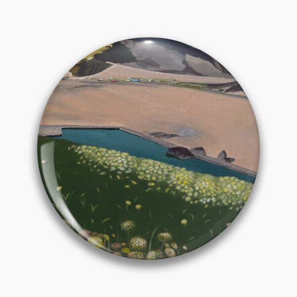 Item preview, 'Bude Sea Pool and Wild Carrot' from a painting by Mary Alice Green designed and sold by maryalicegreen.