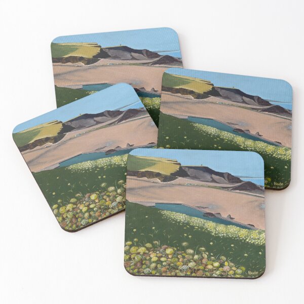 Item preview, 'Bude Sea Pool and Wild Carrot' from a painting by Mary Alice Green designed and sold by maryalicegreen.