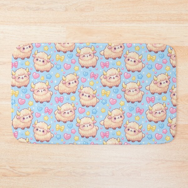Item preview, Cute Kawaii Gummy Yak Pastel Candy Pattern designed and sold by Soft Berry Studio.