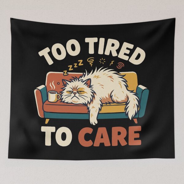 Item preview, Too Tired To Care Grumpy Cat on Couch designed and sold by Thoughtful Prints.