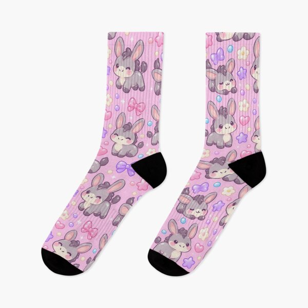 Item preview, Cute Kawaii Gummy Donkey Pastel Candy Pattern designed and sold by Soft Berry Studio.